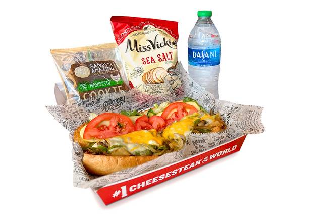 Order Veggie Cheesesteak Boxed Meal food online from Charley Philly Steaks store, NORTH OLMSTED on bringmethat.com