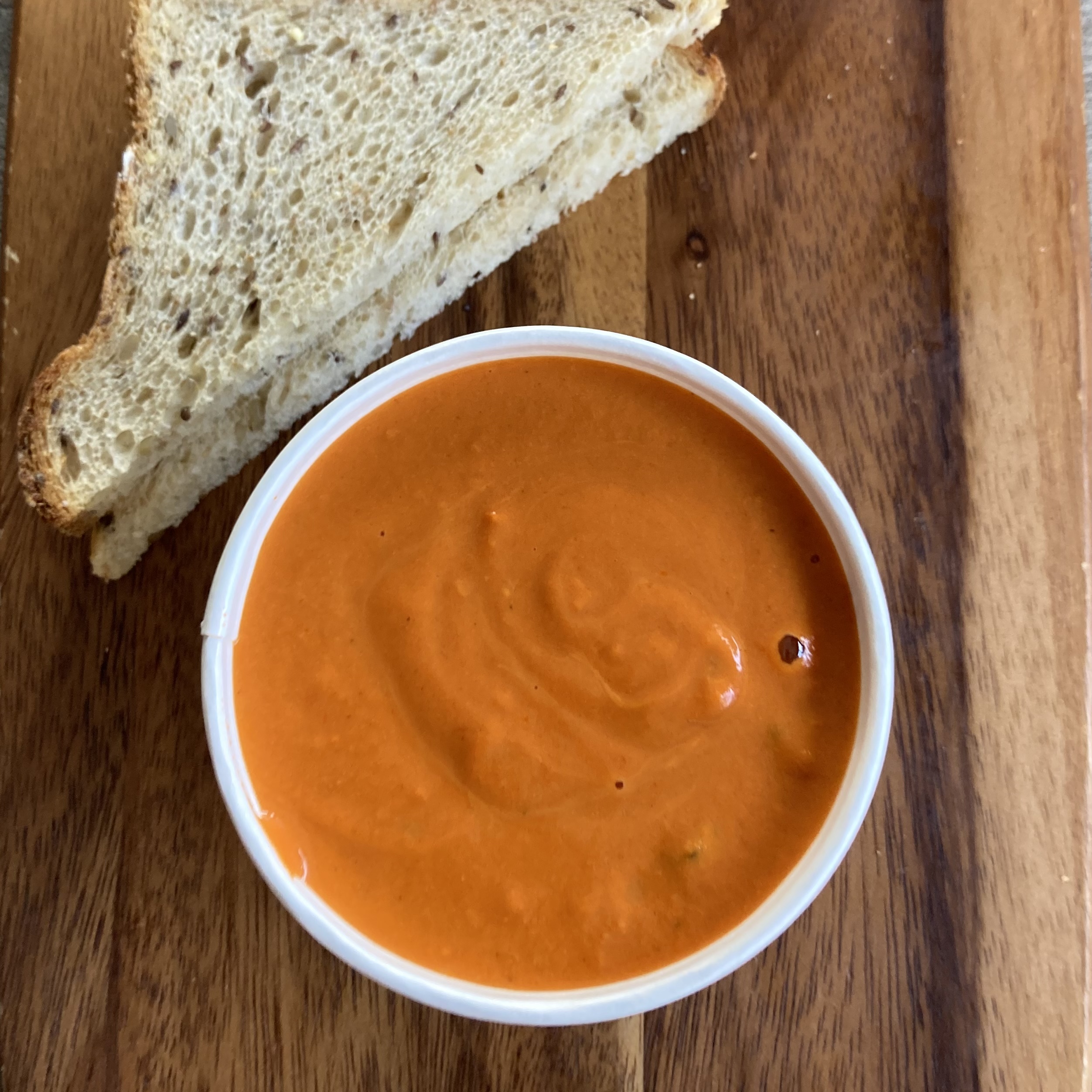 Order Tomato Bisque Soup food online from B Cup Cafe store, New York on bringmethat.com