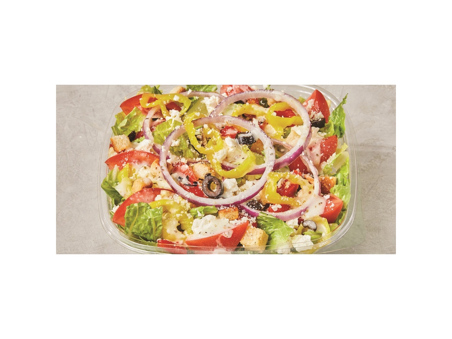 Order Side Mediterranean Salad food online from Vocelli Pizza store, Pleasant Hills on bringmethat.com