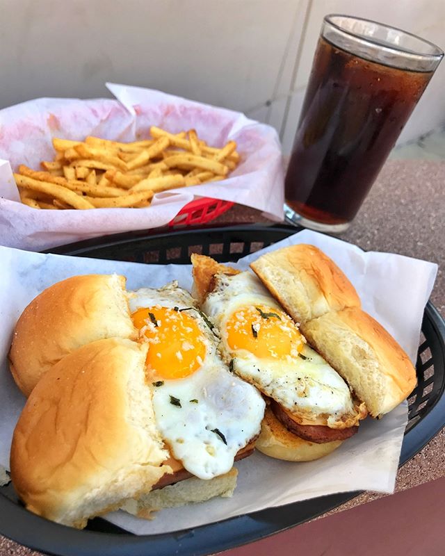 Order Spam and Egg Sliders w/ side of fries food online from Far East Joint store, West Covina on bringmethat.com