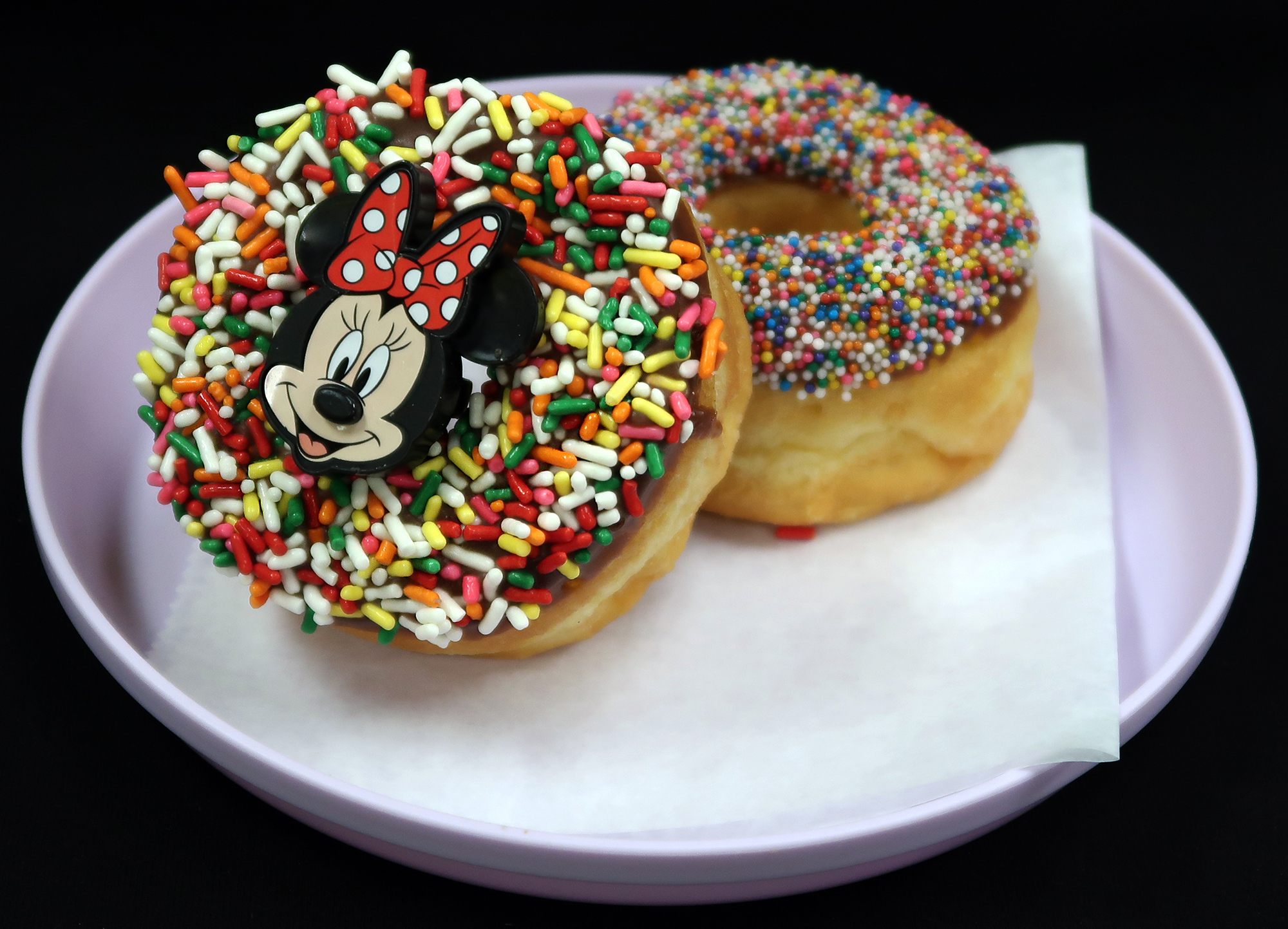 Order Sprinkled Chocolate Donut food online from Bedford Hello Donuts store, Bedford on bringmethat.com