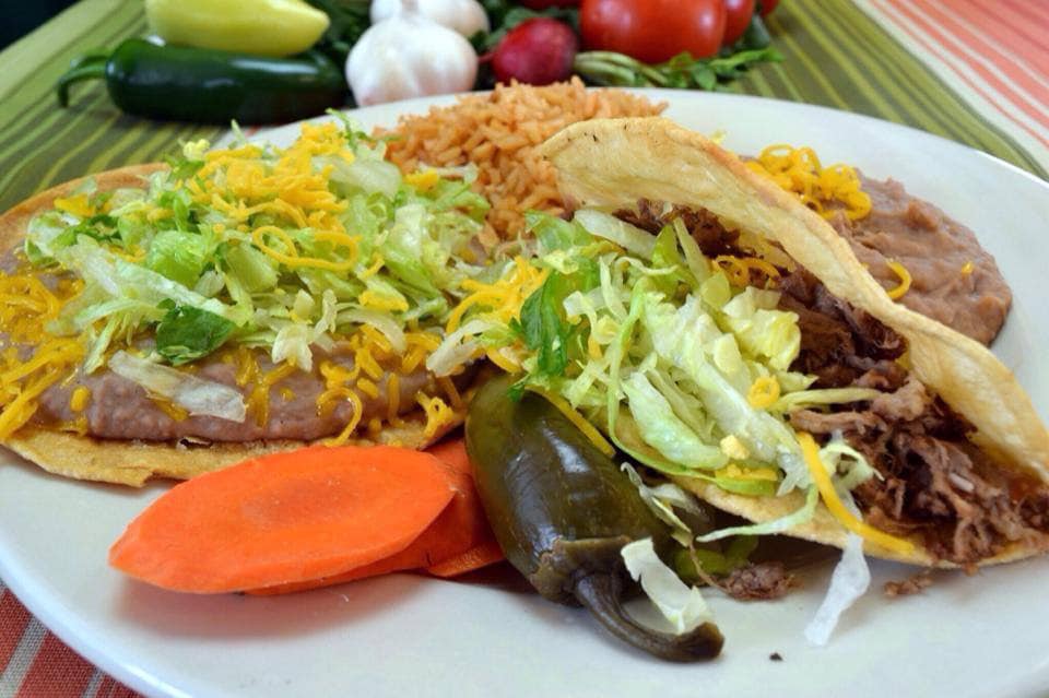 Order 1. Tostada and Taco food online from Los Cuates store, Raleigh on bringmethat.com