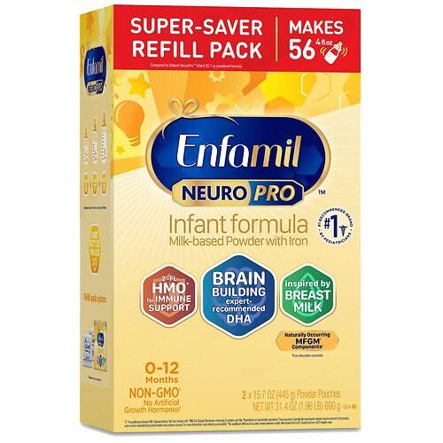 Order Enfamil NeuroPro Infant Formula Powder Refill - 15.7 oz x 2 pack food online from Walgreens store, CALHOUN on bringmethat.com