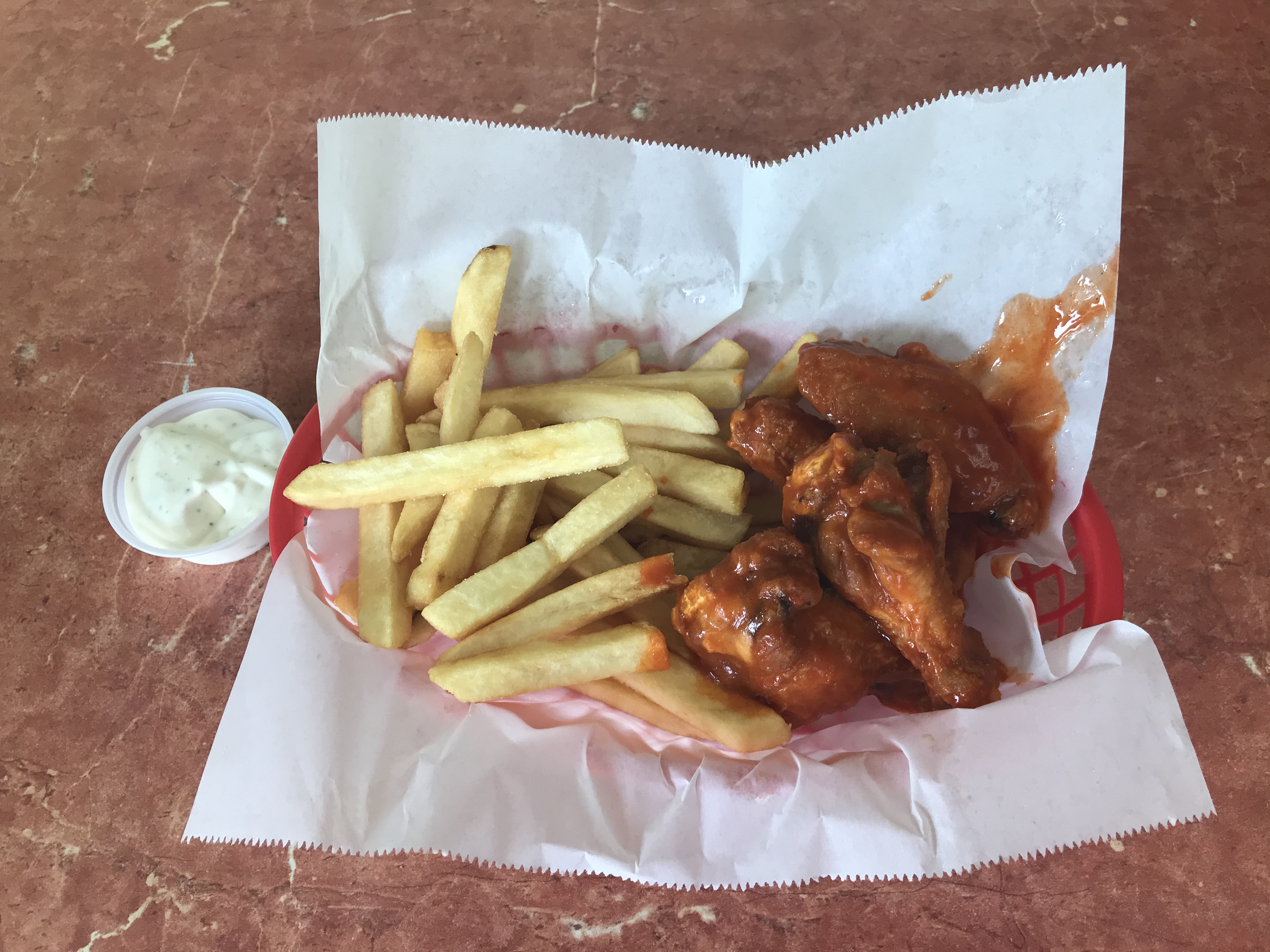Order Chicken Wings with French Fries food online from Dona Elena Pozoleria store, Vista on bringmethat.com