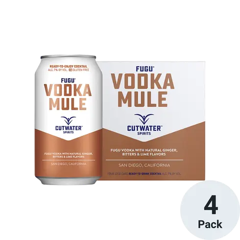 Order Cutwater Vodka Mule ( 4 PK CANS ) food online from Friends Snacks store, San Francisco on bringmethat.com