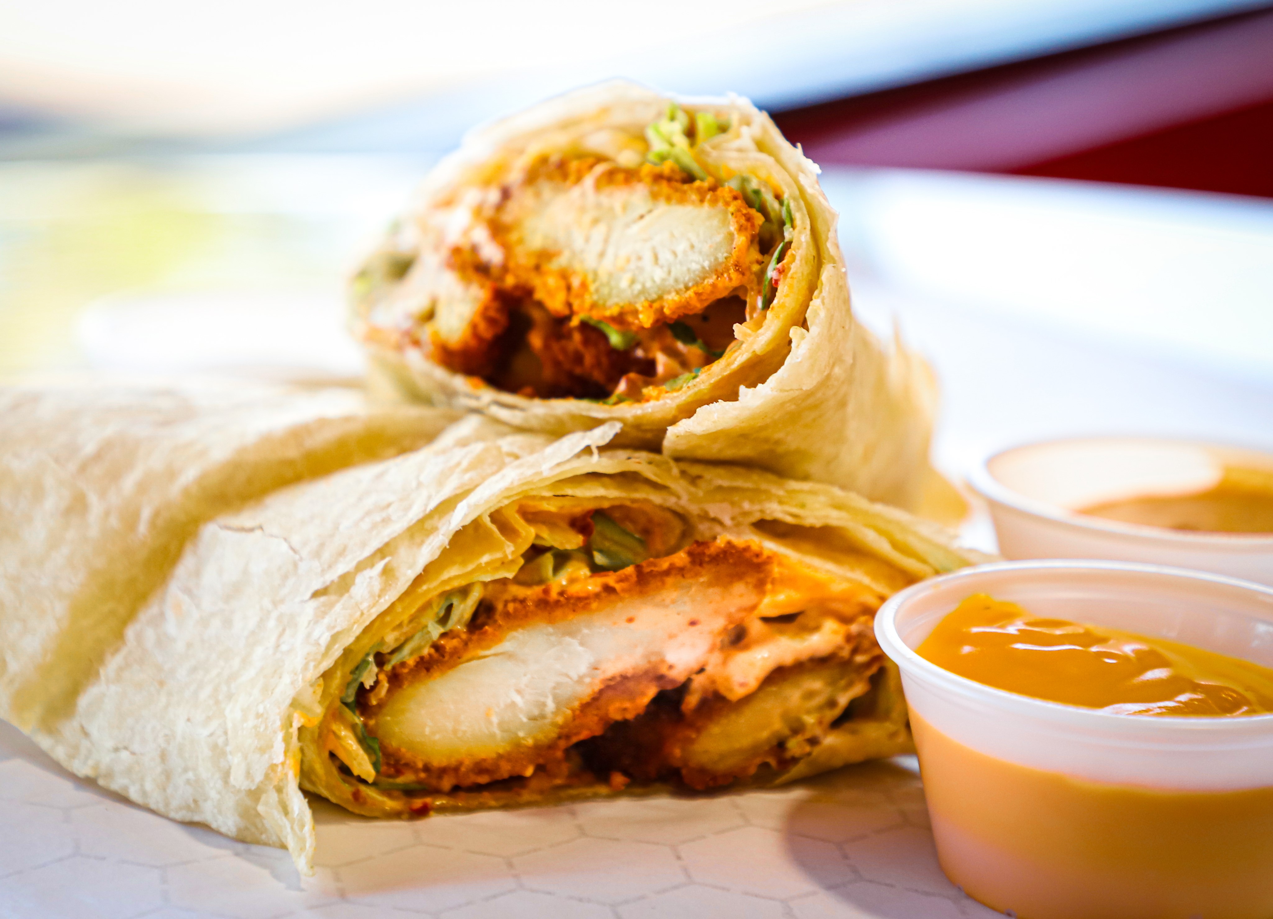 Order Spicy Fried Chicken Burrito food online from Taco Plus store, Tucson on bringmethat.com