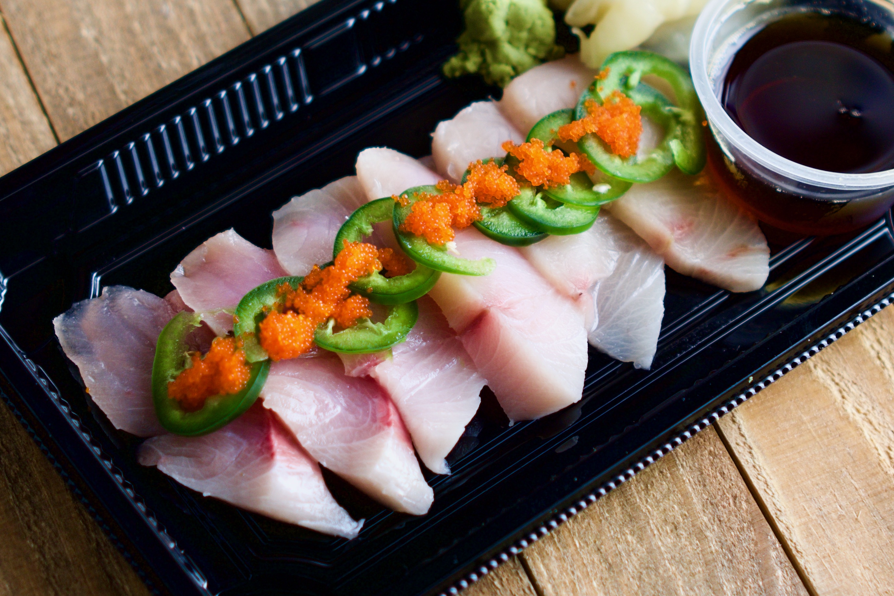 Order Yellowtail Jalapeno (6 Pieces) food online from Khao Thai & Sushi store, Scottsdale on bringmethat.com