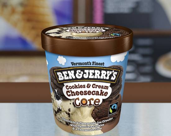Order Cookies & Cream Cheesecake Core food online from Ben & Jerry's store, Highland Village on bringmethat.com