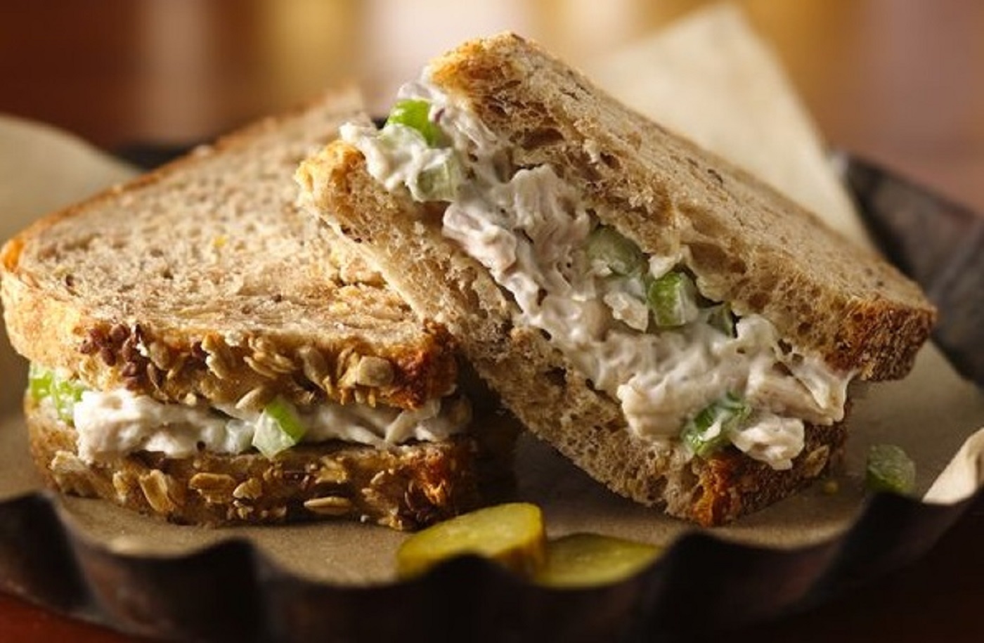Order Chicken Salad whole wheat Sandwich food online from Caffe Bene store, Jackson Heights on bringmethat.com
