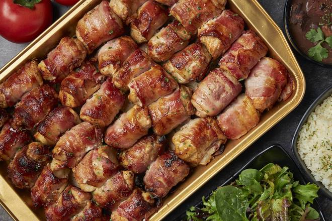 Order Meat Trays: All Natural Chicken Wrapped In Bacon food online from El Toro Loco Churrascaria store, Westchester on bringmethat.com