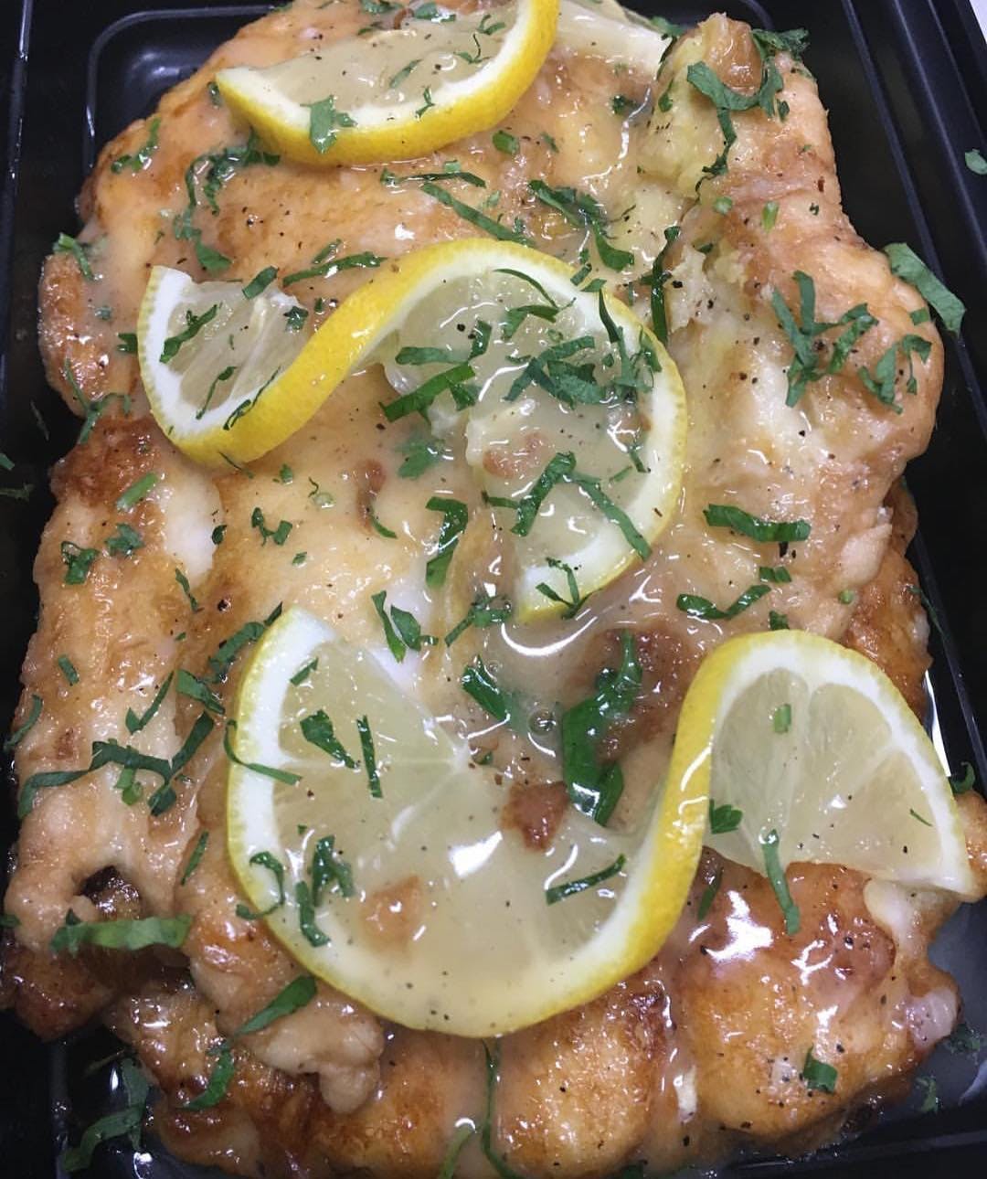 Order Chicken Francese - Entree food online from Planet Pizza store, Ridgefield on bringmethat.com