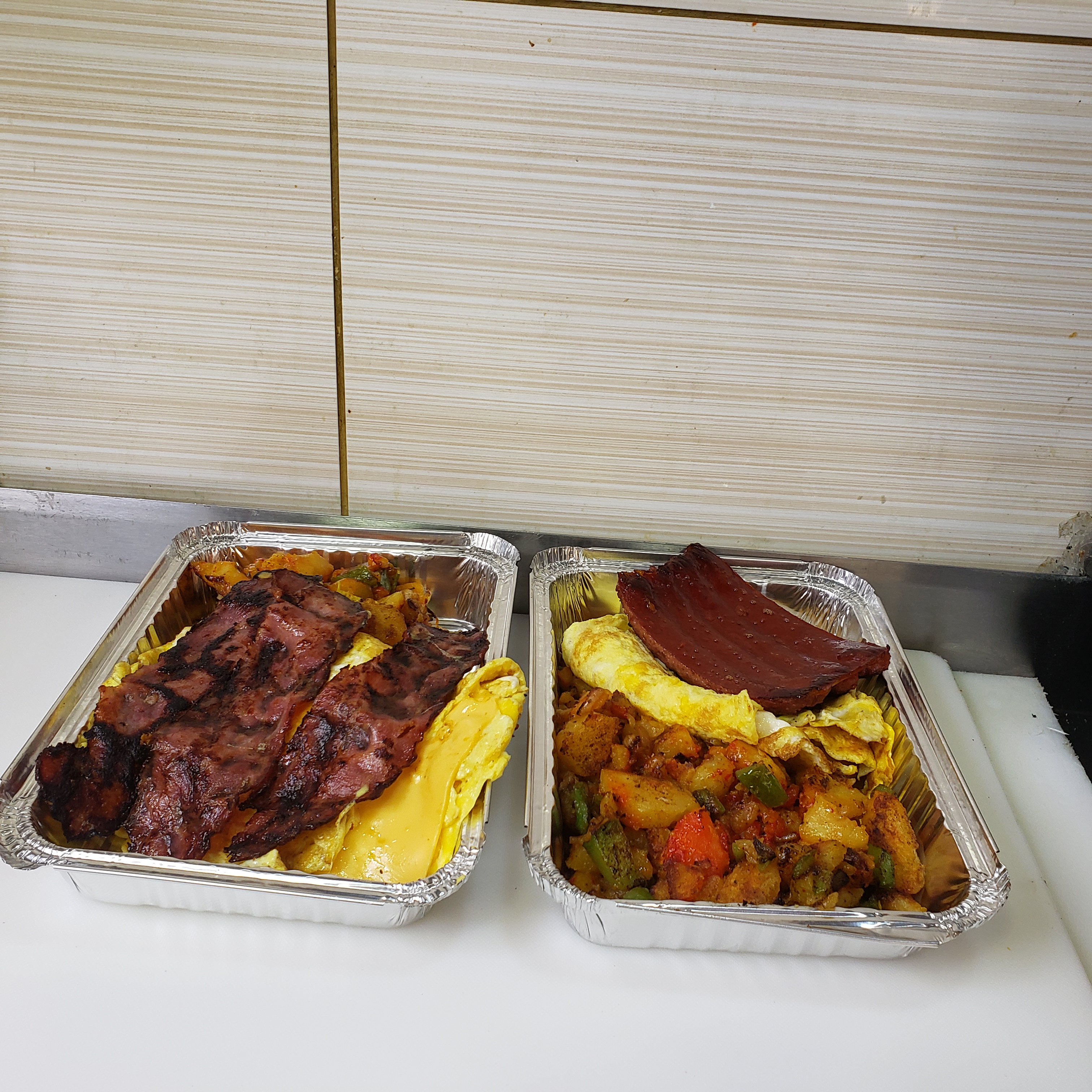 Order Egg Platter with Turkey Bacon food online from S. Gardens Deli store, Springfield Gardens on bringmethat.com