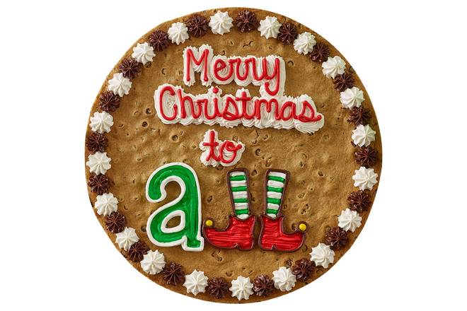 Order Merry Christmas to All - HW2833 food online from Great American Cookies store, Fort Worth on bringmethat.com