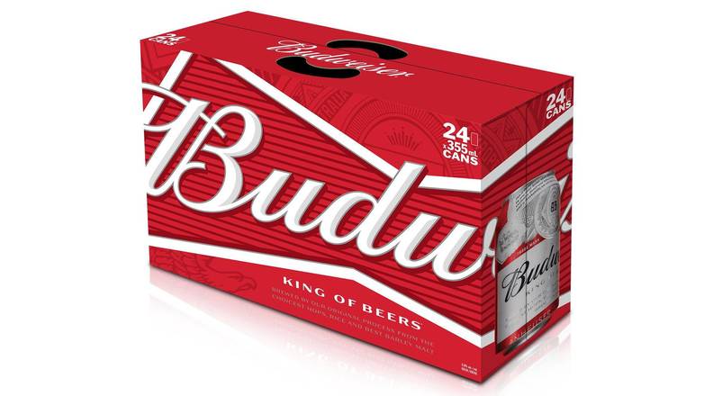 Order Budweiser Beer Can - Pack Of 24 food online from Waldi Discount Liquor store, Ansonia on bringmethat.com