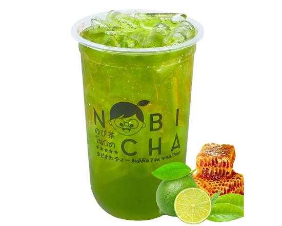 Order Honey Lime Green Tea food online from Nobi Cha Bubble Tea store, Atlanta on bringmethat.com