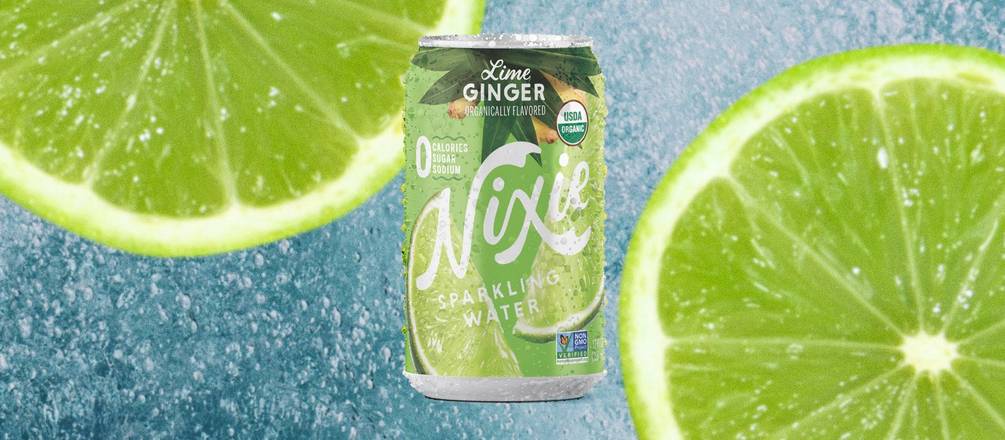 Order NIXIE LIME GINGER SPARKLING WATER food online from &pizza // VCU store, Richmond on bringmethat.com