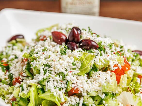 Order Greek Salad food online from Lusy's Mediterranean Cafe store, Los Angeles on bringmethat.com