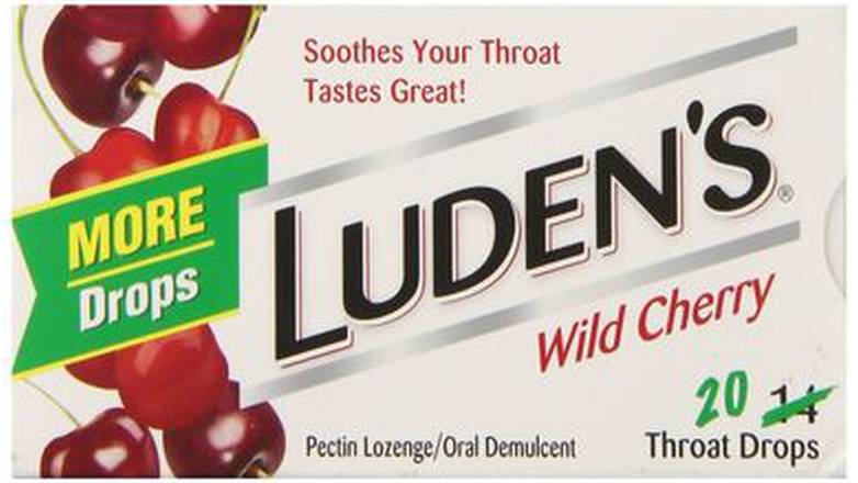 Order Ludens Throat Drops Wild Cherry 20 Count food online from Trumbull Mobil store, Trumbull on bringmethat.com