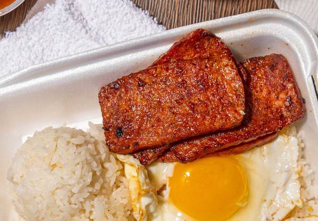 Order Mini Spam & Eggs Plate food online from L&L Hawaiian Bbq store, Elk Grove on bringmethat.com