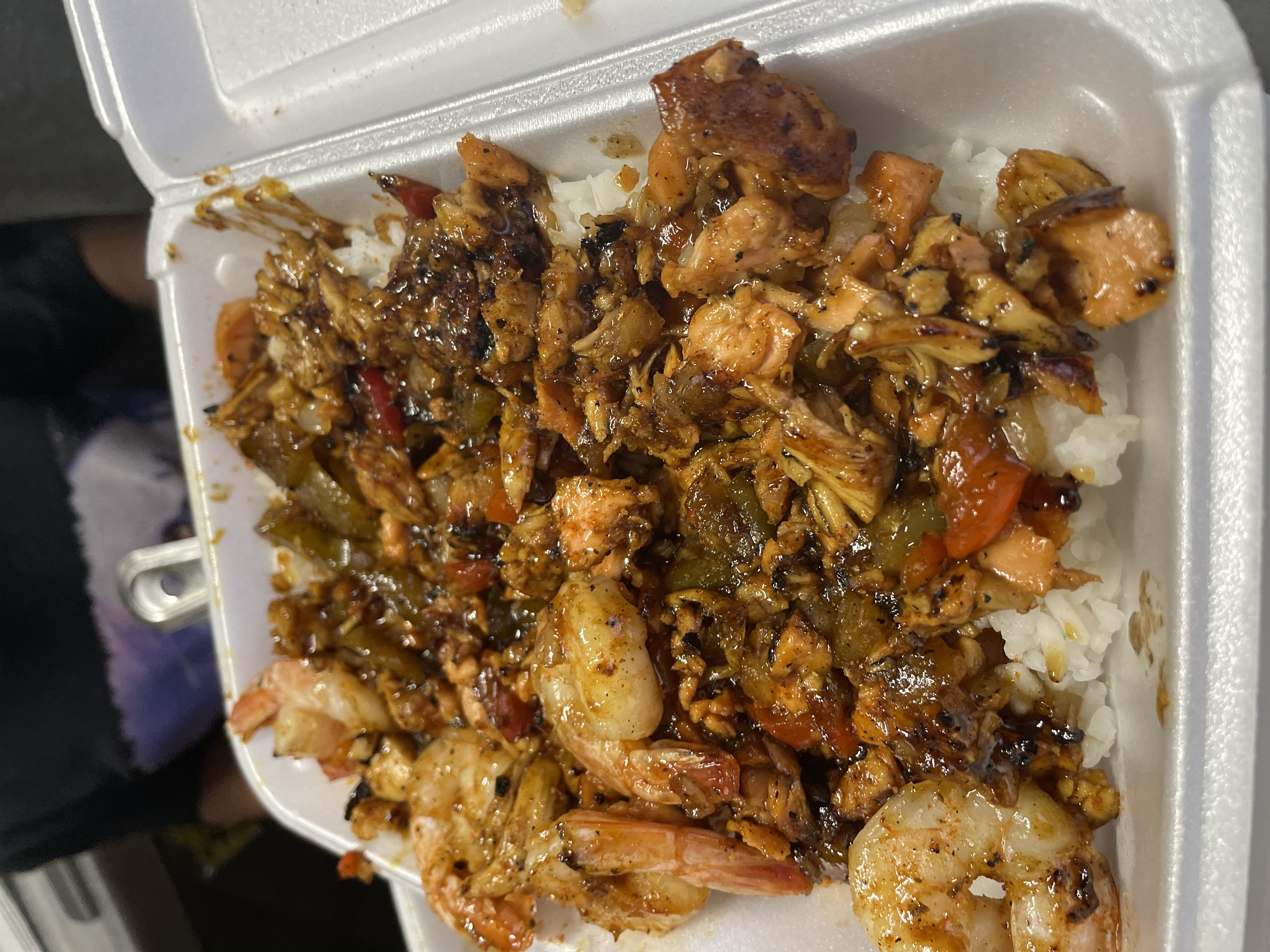 Order Chicken and Shrimp over Rice food online from Nellie Bellz Food Cart store, Philadelphia on bringmethat.com