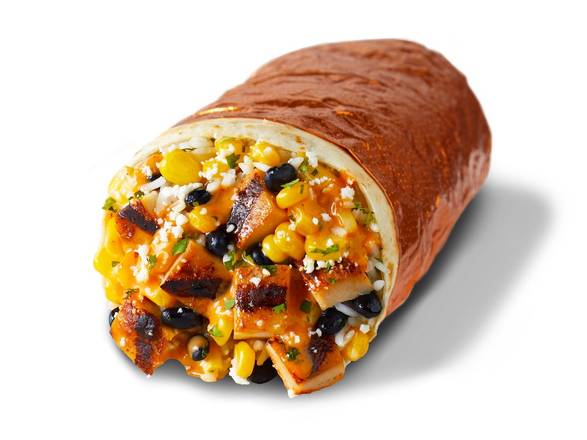 Order NEW Mexican Street Corn Burrito food online from Qdoba Mexican Eats store, Whitehall on bringmethat.com