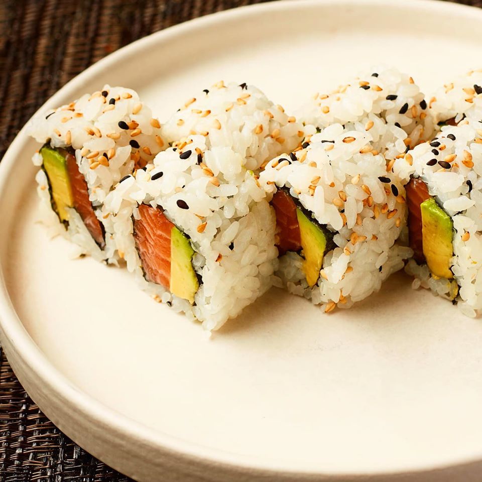 Order Salmon Avocado Hand Roll food online from West Loop Sushi store, Chicago on bringmethat.com