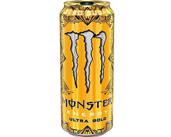 Order  Monster Energy Ultra Gold Sugar Free Energy Drink - 16 Fl. Oz.  food online from Pacific Liquor Market store, Bell Gardens on bringmethat.com