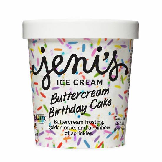 Order Buttercream Birthday Cake Pint food online from Jeni Splendid Ice Creams store, Columbus on bringmethat.com
