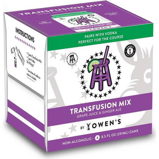 Order Owen's Transfusion Mix (4PK 8.4 OZ) 137700 food online from BevMo! store, Greenbrae on bringmethat.com