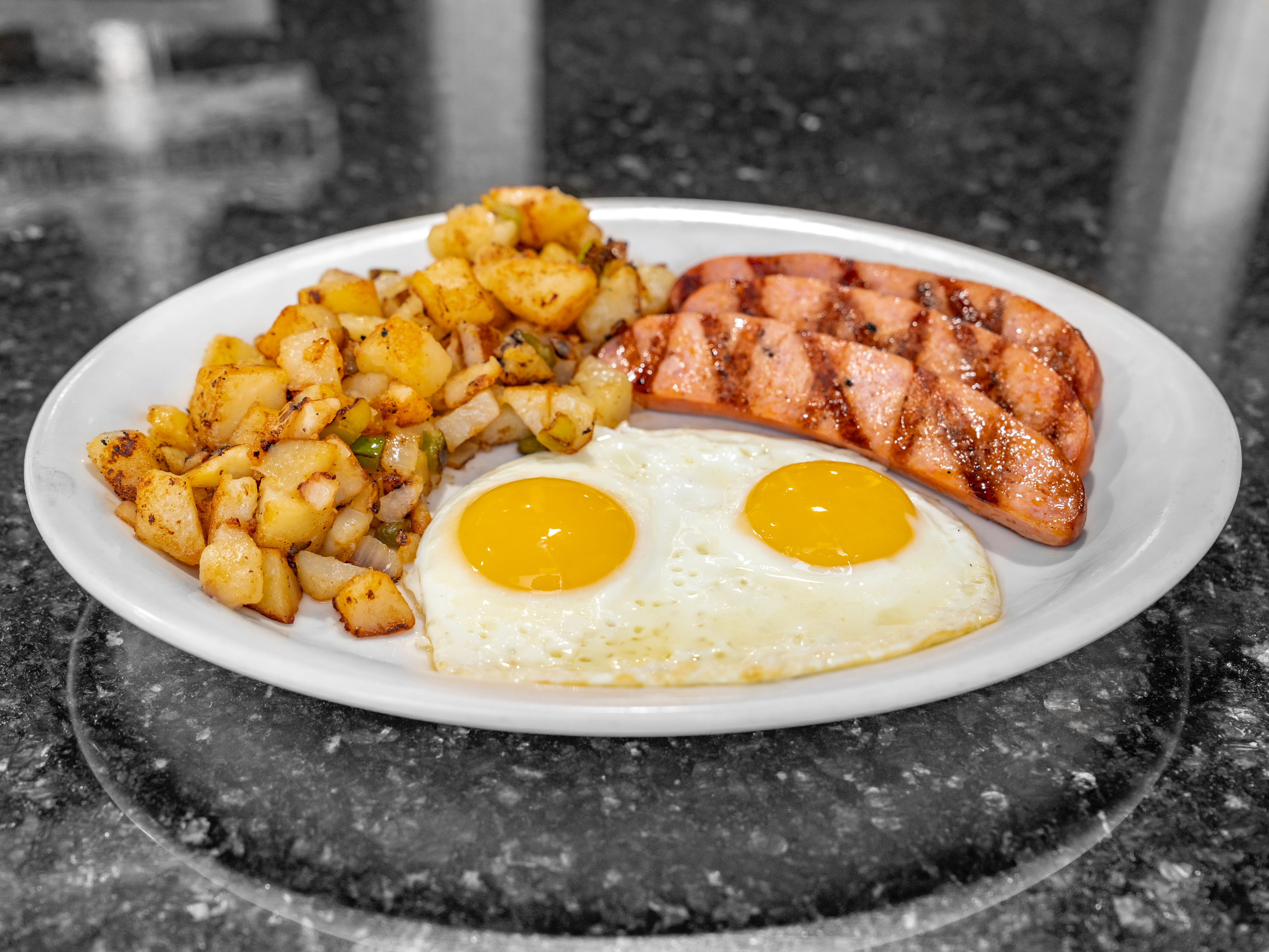 Order Polish Sausage and Eggs Breakfast food online from Uncle Pete Cafe store, Westminster on bringmethat.com