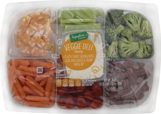 Order Signature Farms · Veggie Deli Tray (38 oz) food online from Albertsons store, Highland on bringmethat.com