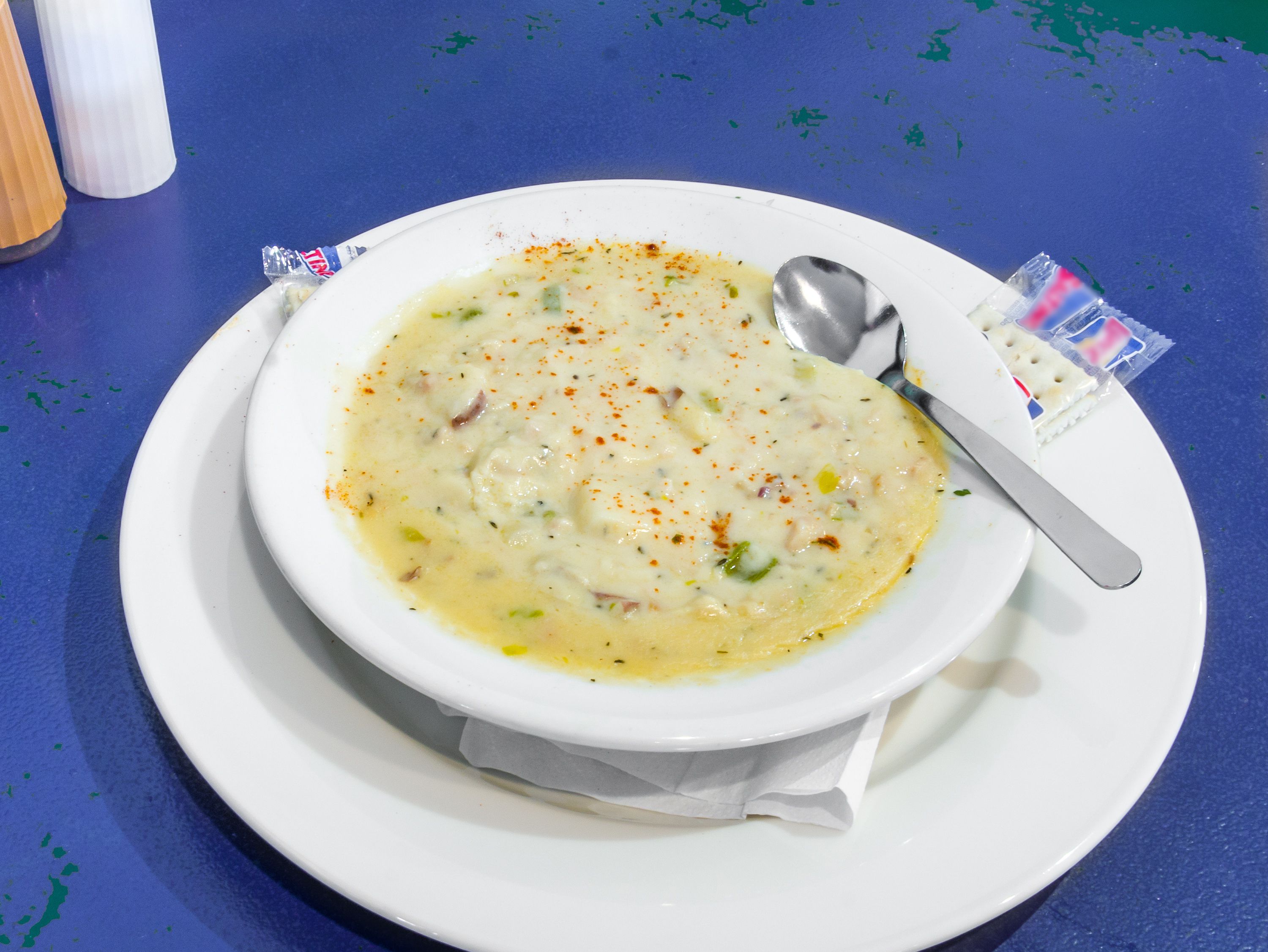Order New England Clam Chowder food online from Jakes Crab Shack store, Melbourne Beach on bringmethat.com