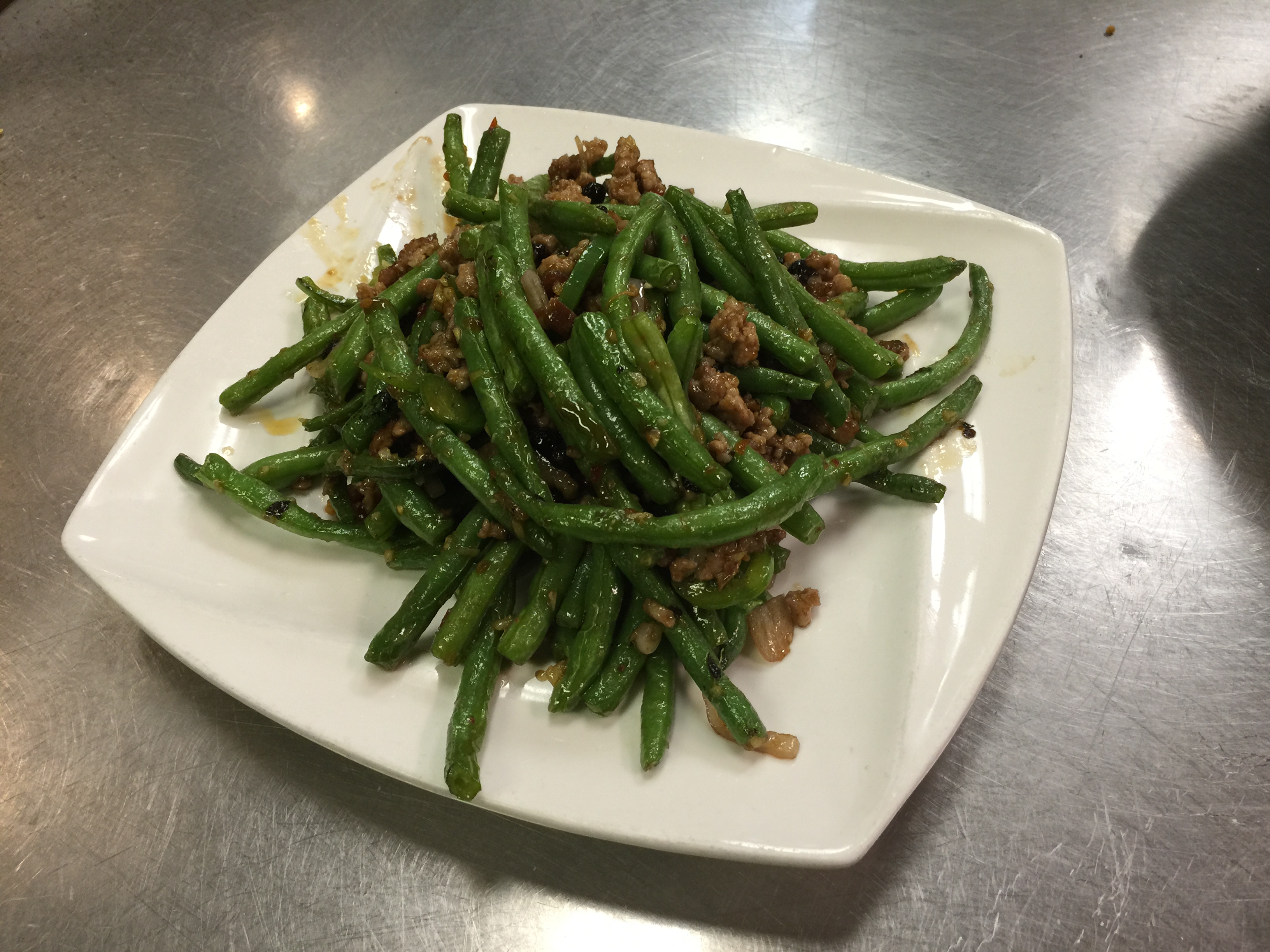 Order Sauteed Green Bean with Minced Pork food online from Tasty Kitchen store, Davis on bringmethat.com