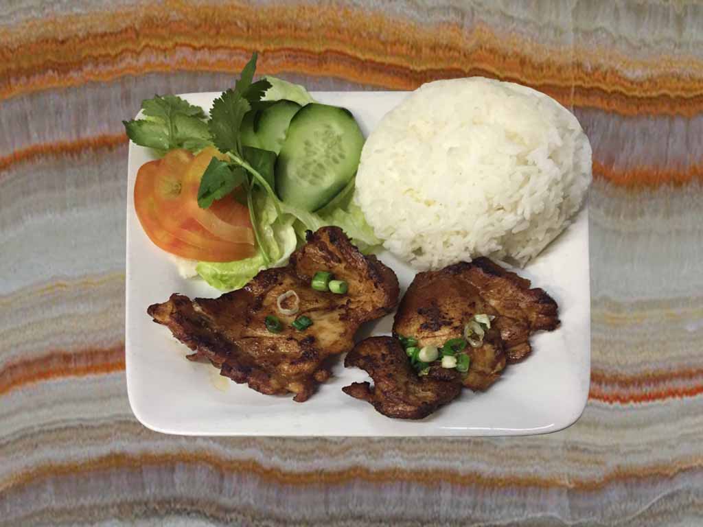 Order 813. Grilled Chicken over Rice Plate food online from San Sun store, San Francisco on bringmethat.com
