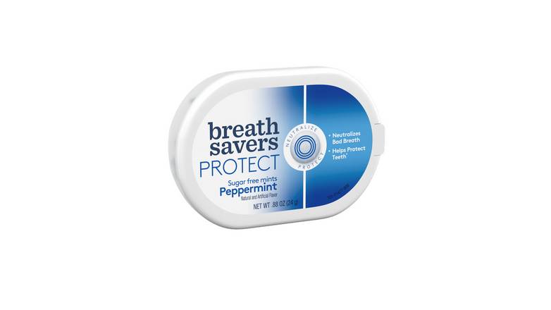 Order Breath Savers Protect Mints In Peppermint Flavor food online from Trumbull Mobil store, Trumbull on bringmethat.com