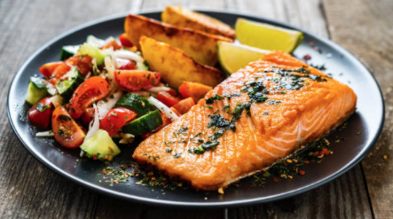Order Grilled Salmon filet  food online from Chez Beesen store, San Francisco on bringmethat.com