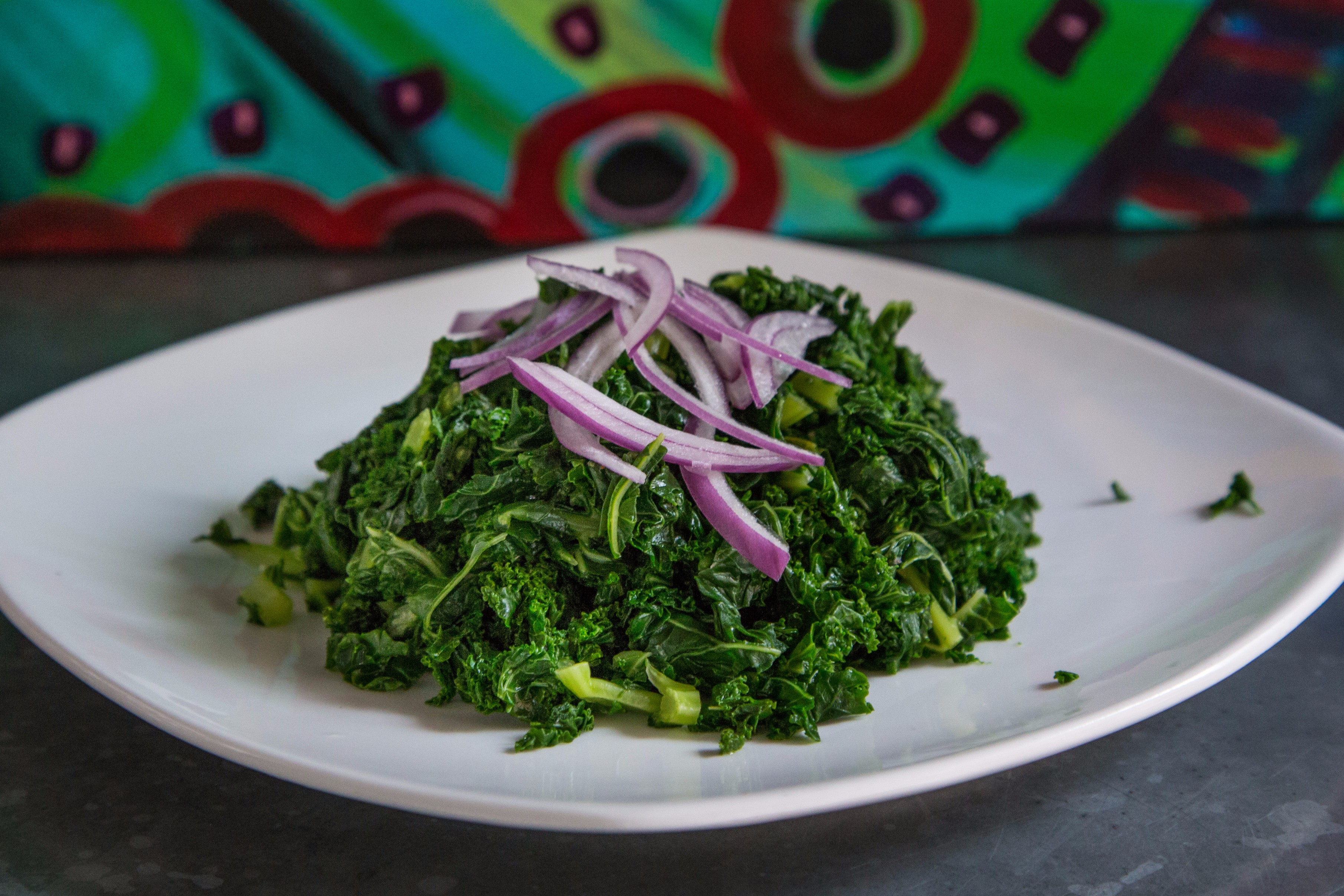 Order 71. Sauteed Kale food online from Al horno lean mexican kitchen catering store, New York on bringmethat.com