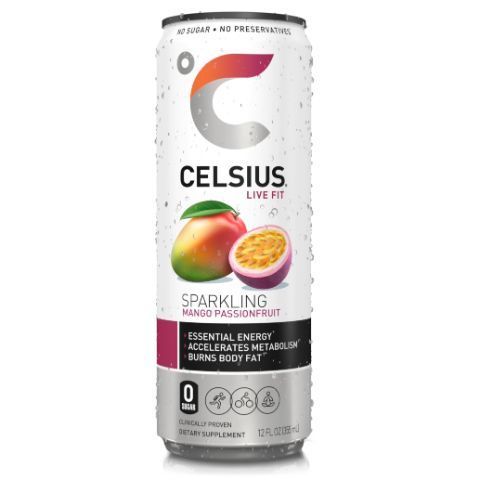 Order Celsius Mango Passionfruit 12oz food online from 7-Eleven store, Las Vegas on bringmethat.com