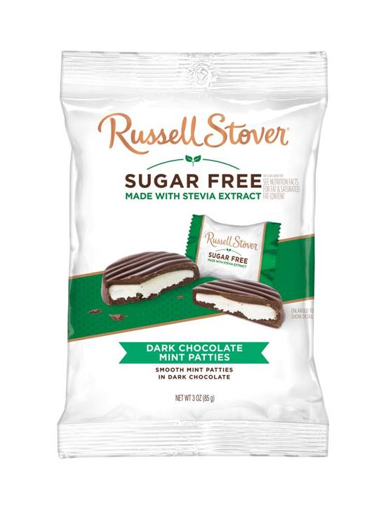 Order Russell Stover Sugar Free Dark Chocolate Mint Patties with Stevia, 3 OZ food online from Cvs store, SARATOGA on bringmethat.com