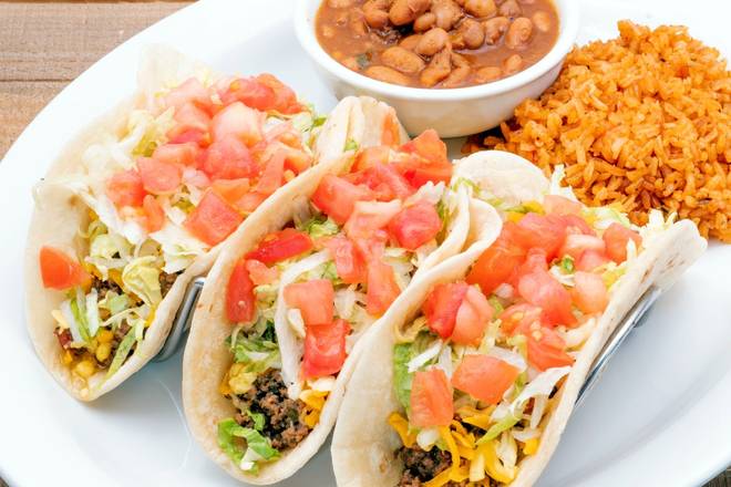 Order Soft Taco Plate food online from Uncle Julios Rio Grand Cafe store, Bethesda on bringmethat.com