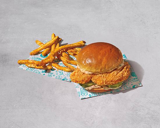 Order LIMITED TIME Spicy Flounder Fish Sandwich Dinner food online from Popeyes store, Pasadena on bringmethat.com