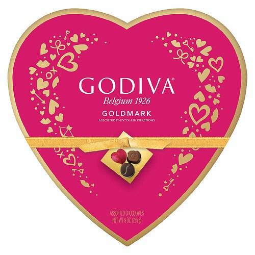 Order Godiva Goldmark Valentine Heart Filled with Chocolate Candy - 9.0 oz food online from Walgreens store, SHEPHERDSVILLE on bringmethat.com