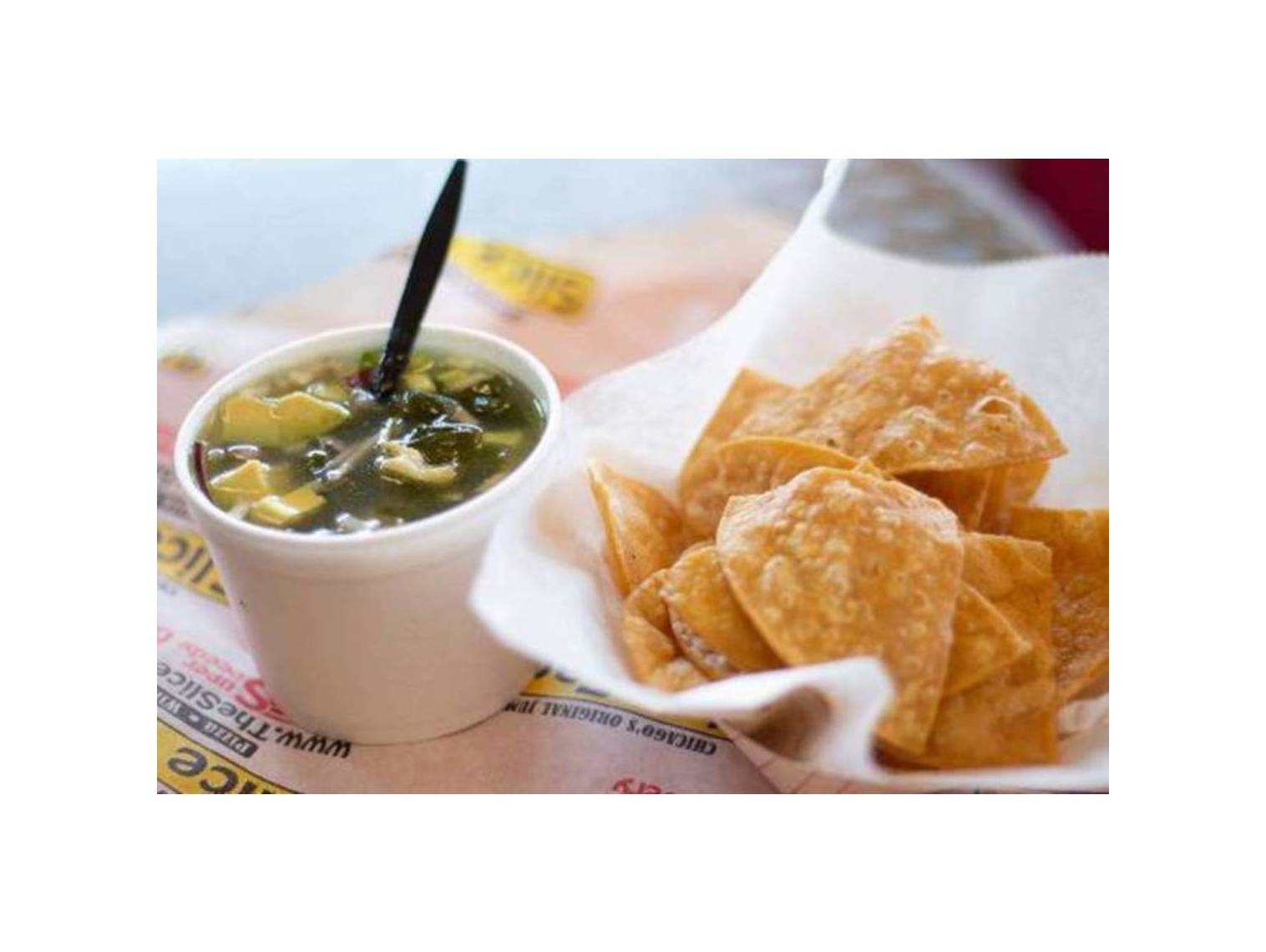 Order Chicken Lime Avocado Soup food online from Slice Factory store, Chicago on bringmethat.com