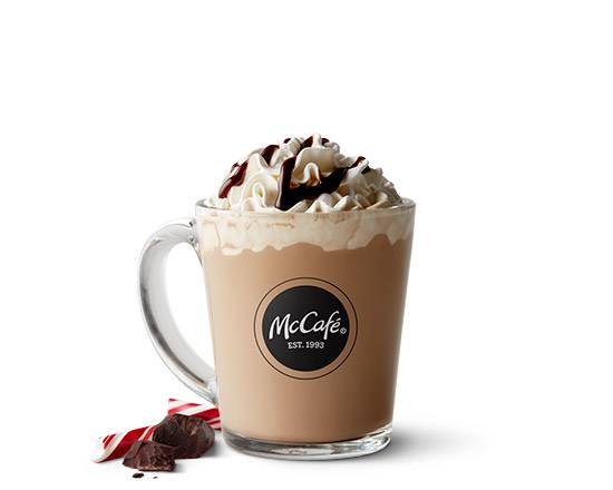 Order Medium Peppermint Hot Chocolate food online from Mcdonald store, Camden on bringmethat.com