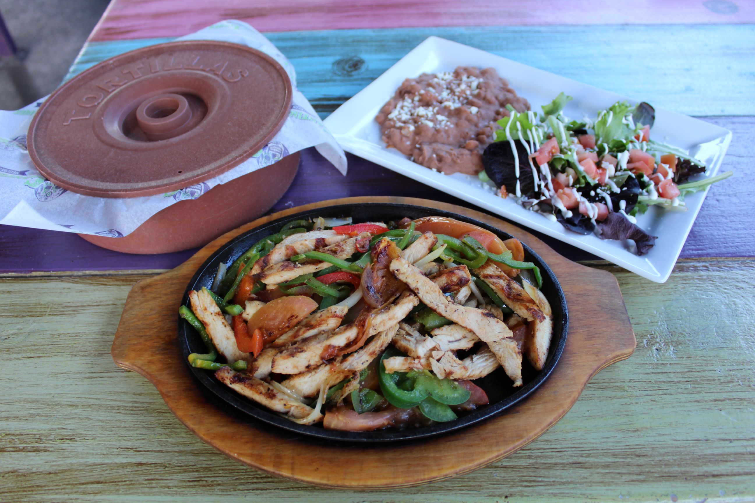 Order Chicken Fajitas food online from Cantina Louie store, Asheville on bringmethat.com