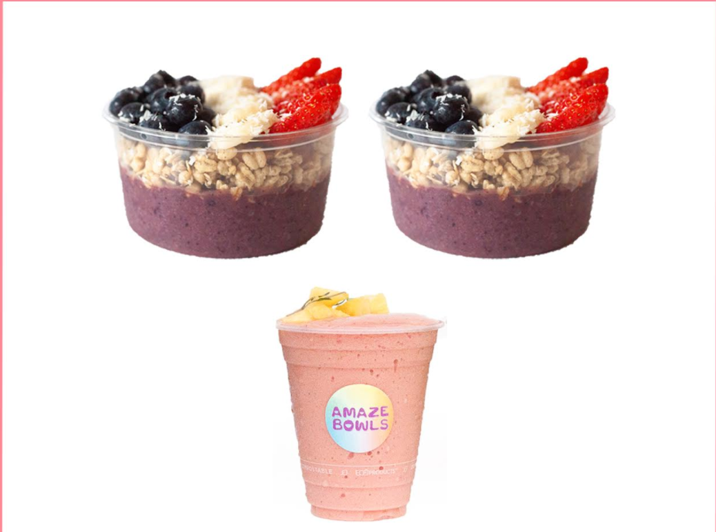 Order Value Combo for Two food online from Amazebowls @ Kitchen United store, Pasadena on bringmethat.com