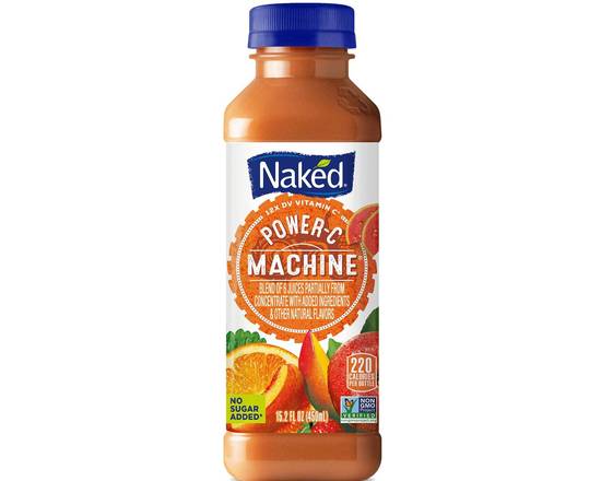 Order Naked Juice Power-C Machine Boosted Fruit Smoothie, (450 ml ) 15.2 oz Bottle food online from Pit Stop Liquor Mart store, El Monte on bringmethat.com