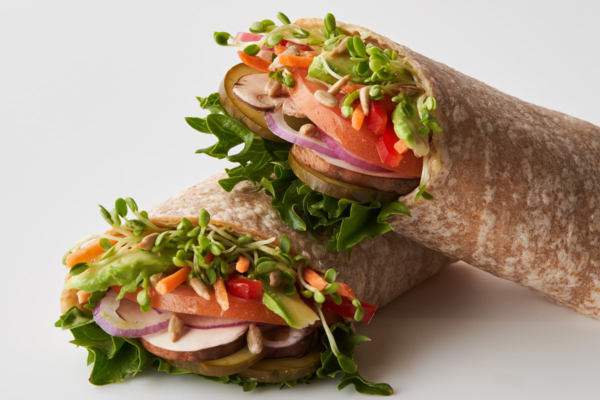 Order Farmer's Medley Wrap food online from Erik Delicafe store, Campbell on bringmethat.com