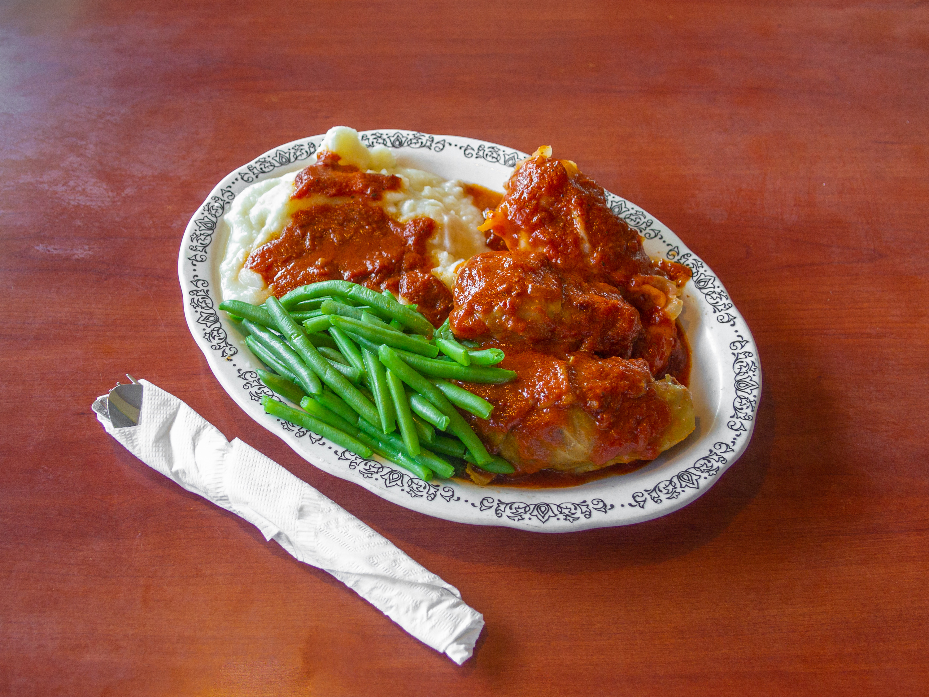 Order Stuffed Cabbage food online from Green Apple Restaurant store, Waterford Township on bringmethat.com