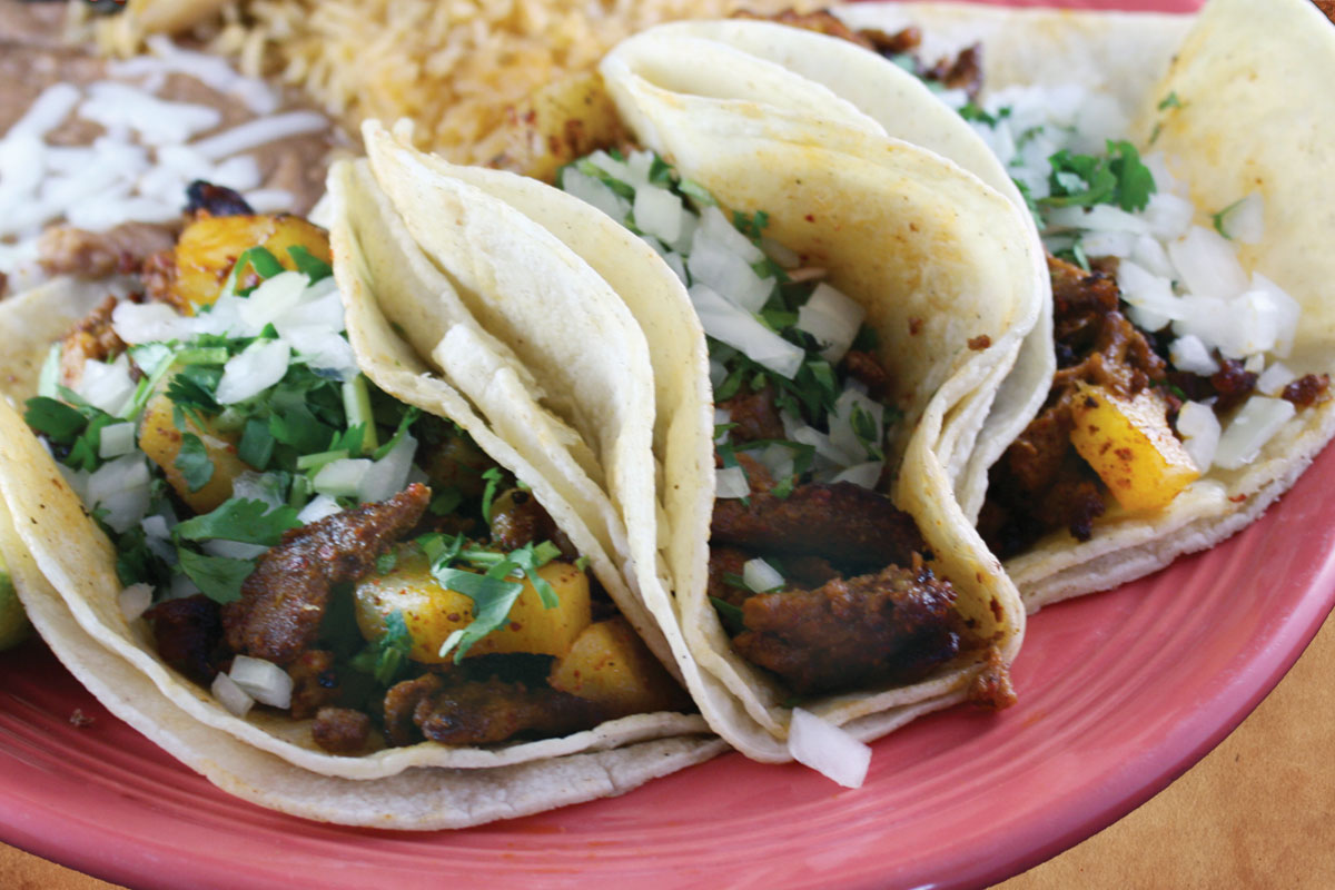 Order Tacos al Pastor food online from Hacienda Fuentes store, Pekin on bringmethat.com